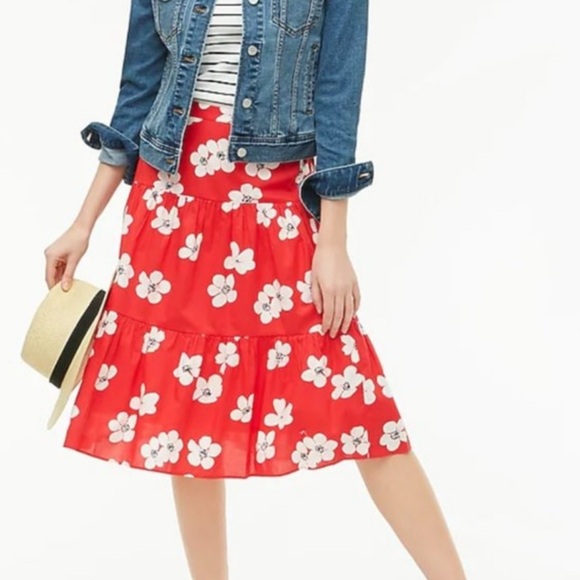 JCrew Floral Pink Skirt, size M - Picture 2 of 4